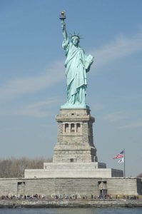 The Statue of Liberty, New York Harbor.